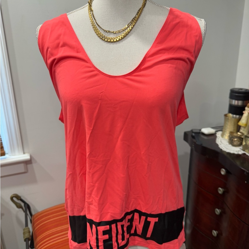 Confident Coral Sleeveless Top